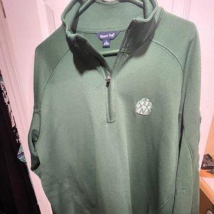 Northwest Missouri State Green 3/4 zip pullover
